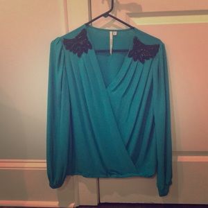 Turquoise Bellatrix blouse
